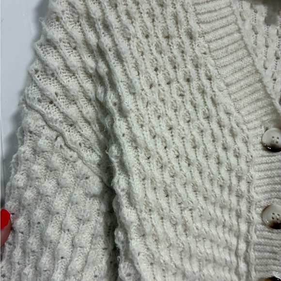 INDUSTRY Cream Textured Women Sweater Cardigan Size S - Picture 3 of 7
